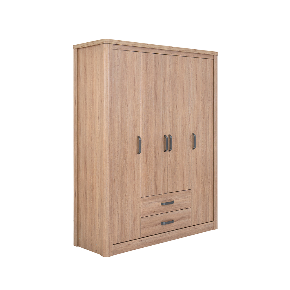 Olivos 4 Door Wardrobe-Oak