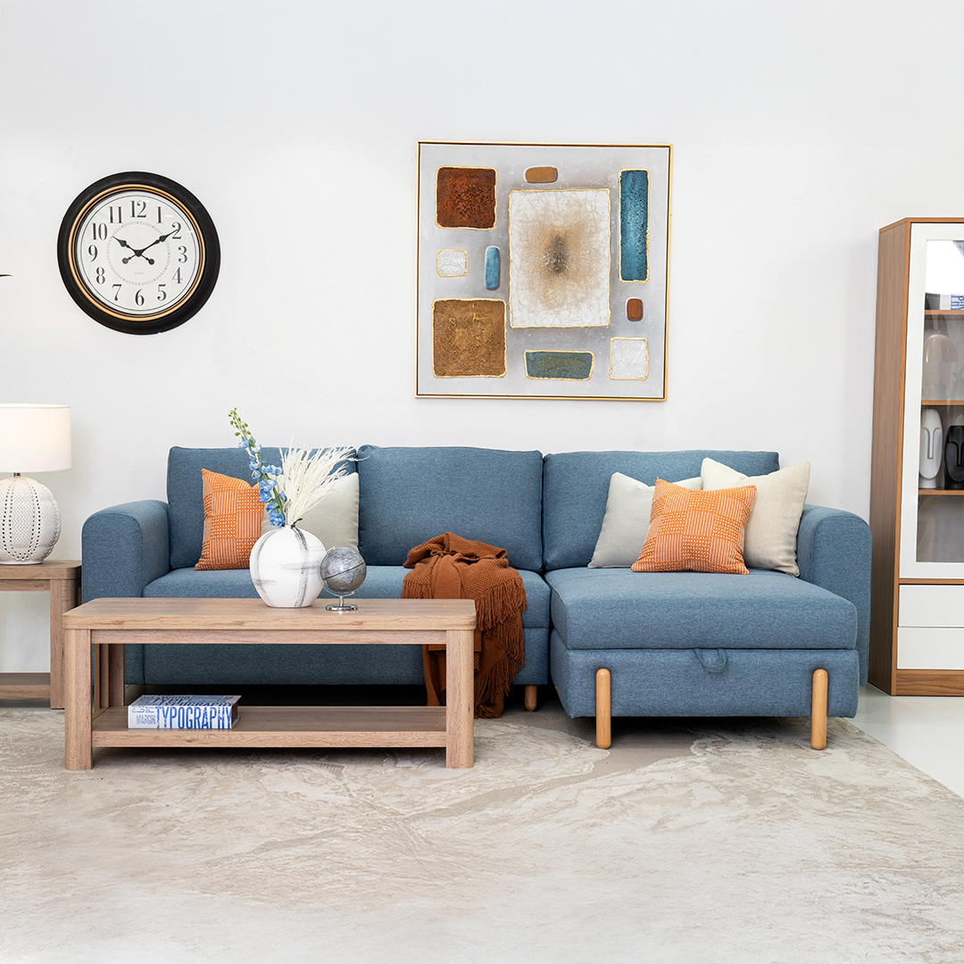 Adam 3-Seater Corner Sofa With Storage