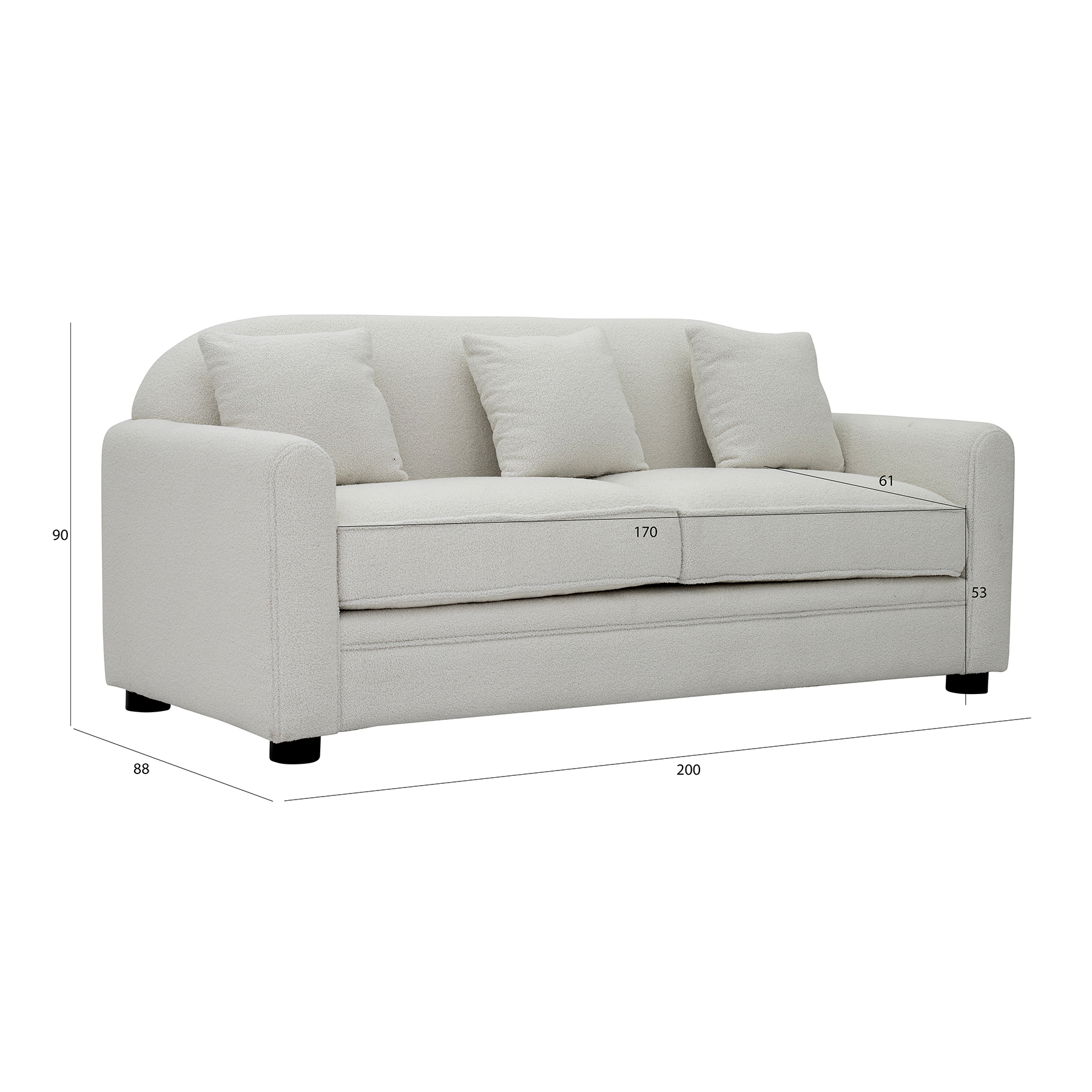 Boss 3 Seater Sofa - Image 2