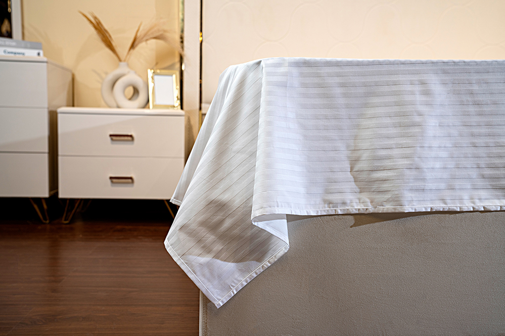 Ashley Flat Sheet-Stripe White