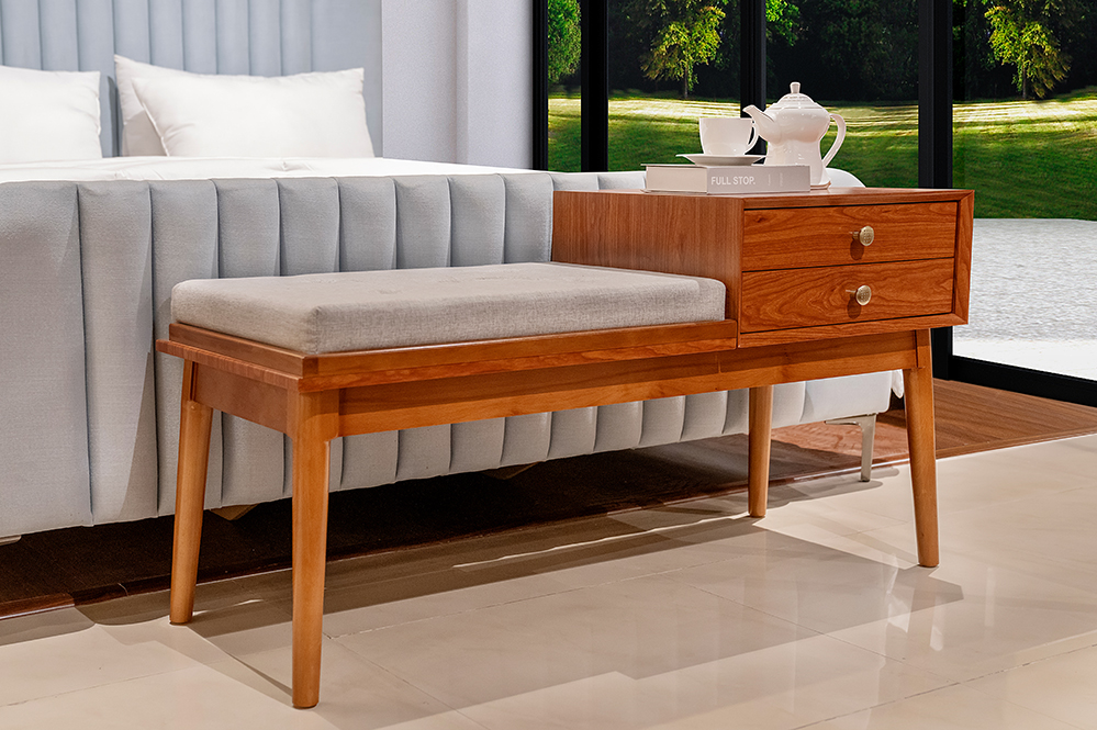 Claude Ottoman with Drawers