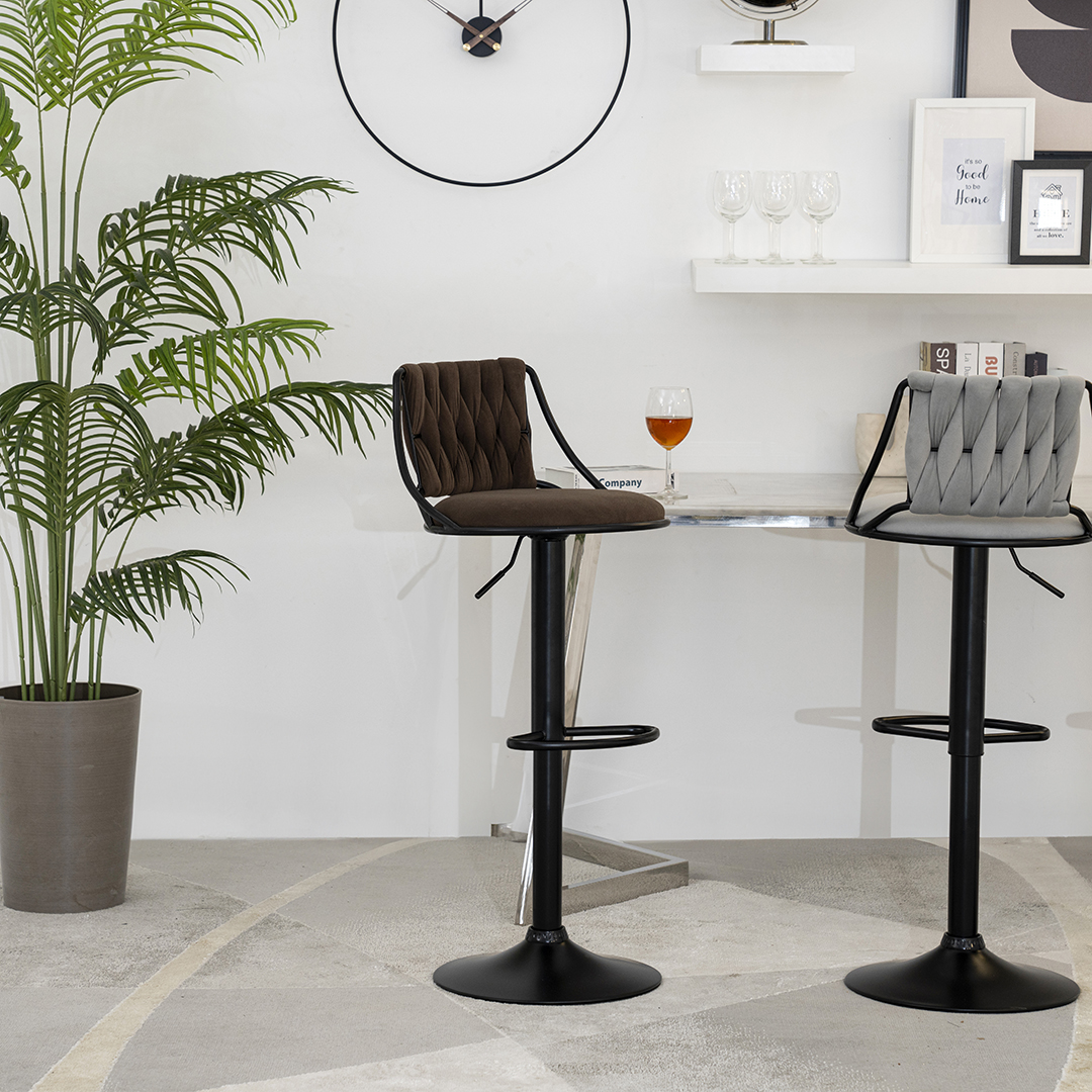 Tarco Bar Chair-Dark Brown