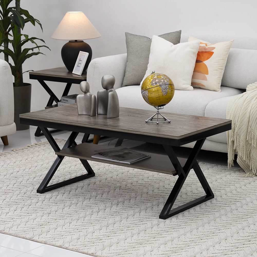 Nile 3-piece Coffee Table Set-Grey