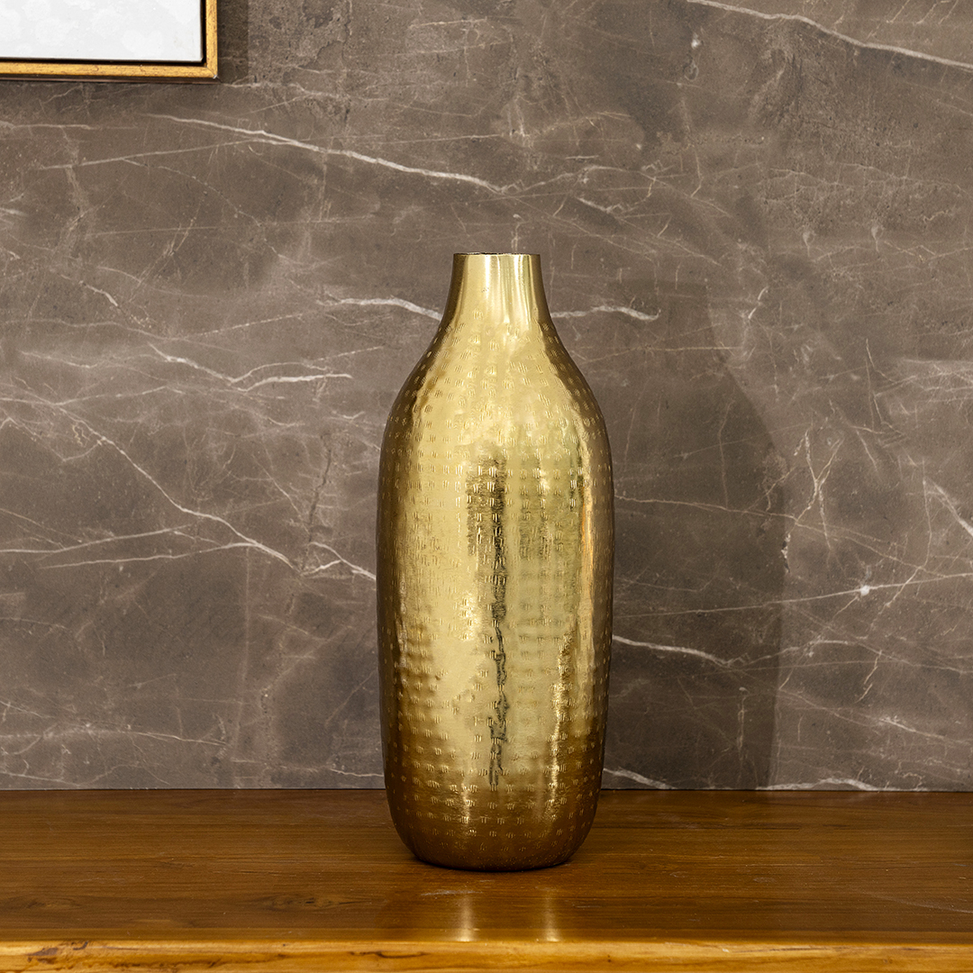 Denis Metal Hammered Vase