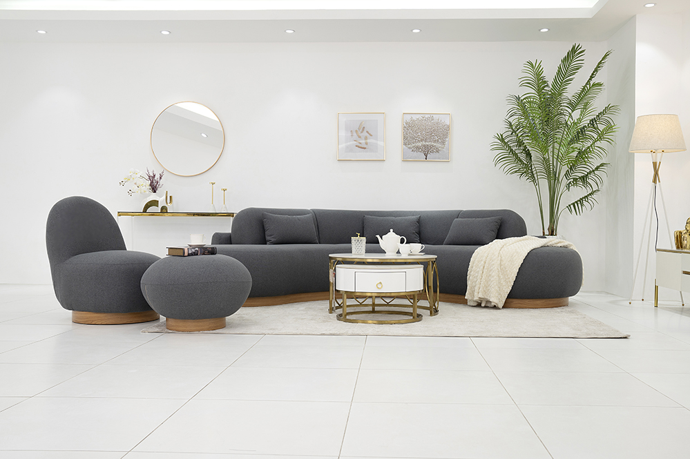 Lorenzo Corner Sofa Set-Grey