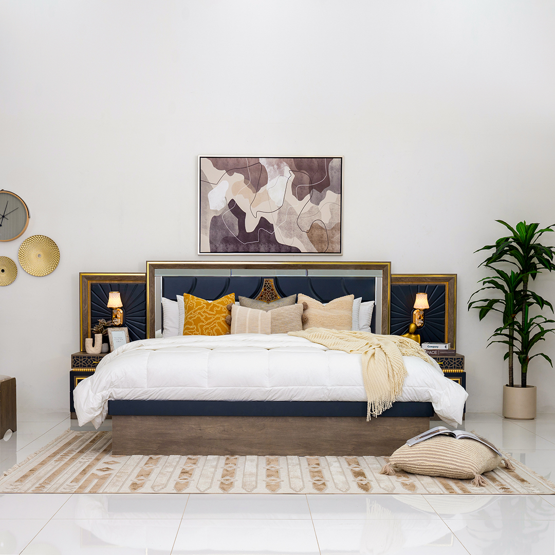 Maras 6-Piece Super King Bedroom Set With Hydraulic Storage-200*200 cm
