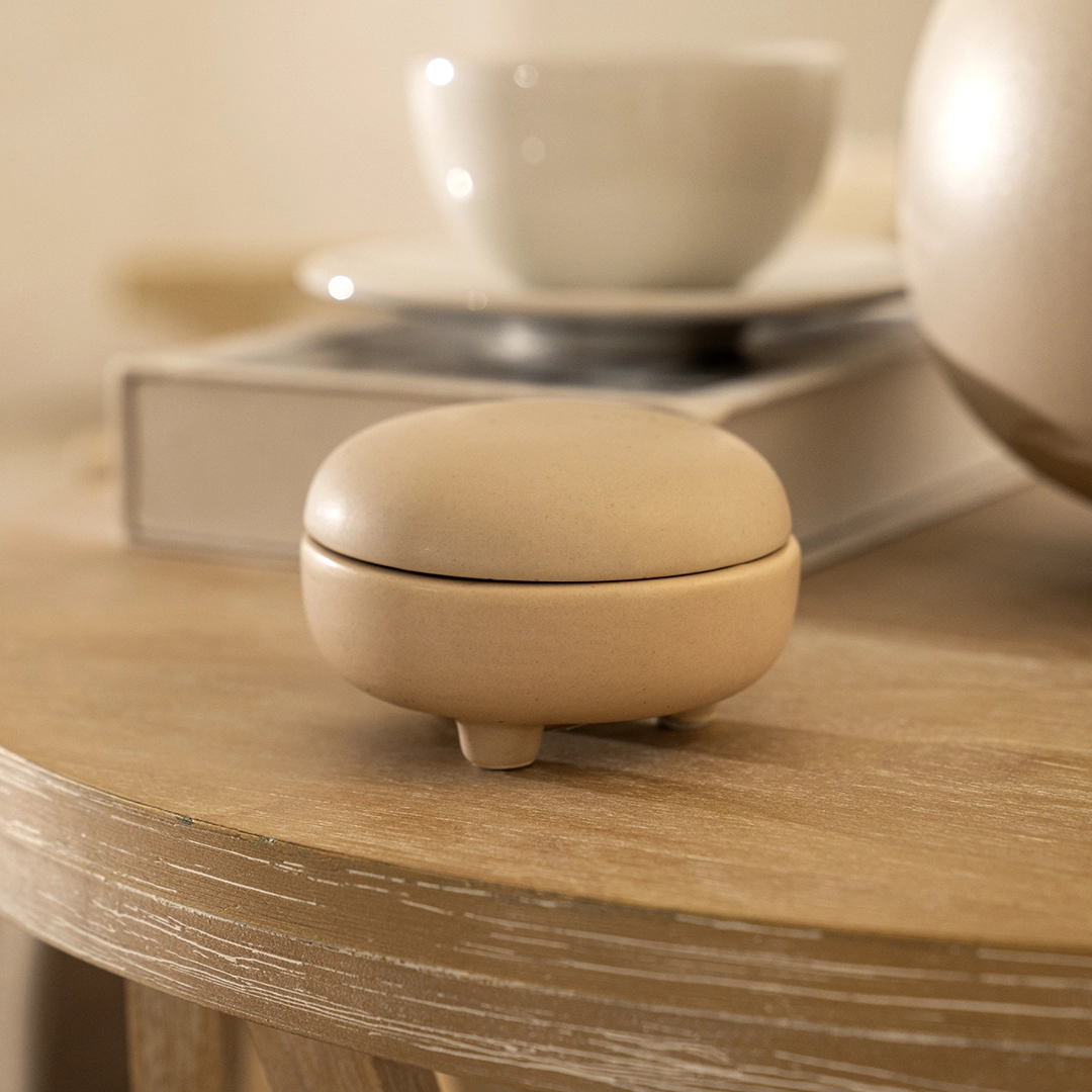 Quinn ceramic mini deco jar 9*9*6 cm