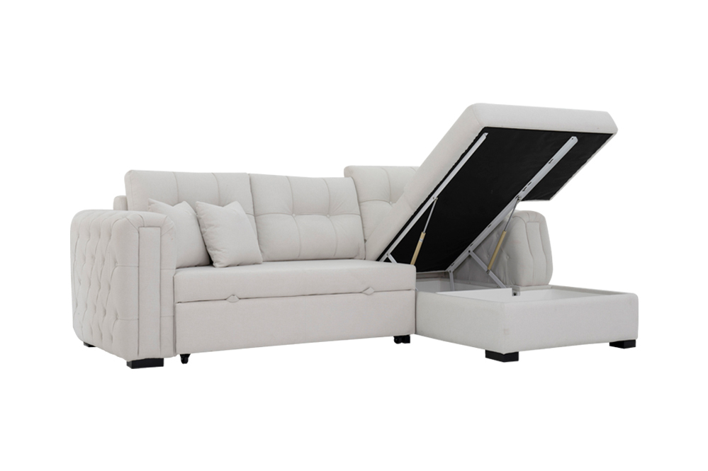 Cover 3-Seater Sofa Bed With Storage - Image 5