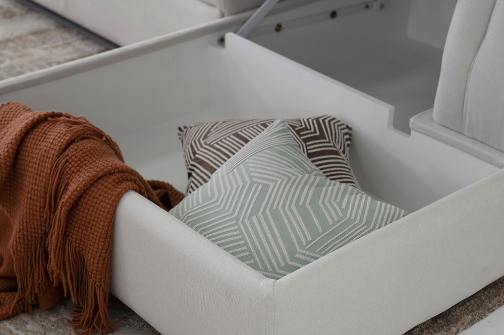 Cover 3-Seater Sofa Bed With Storage - Image 9