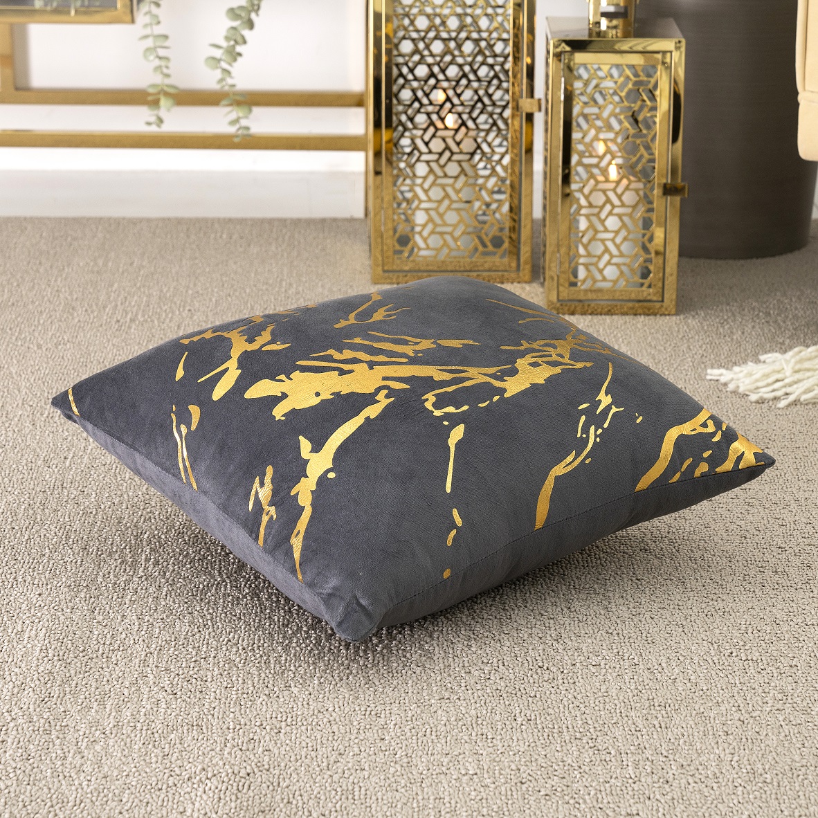 Marble Cushion-Grey