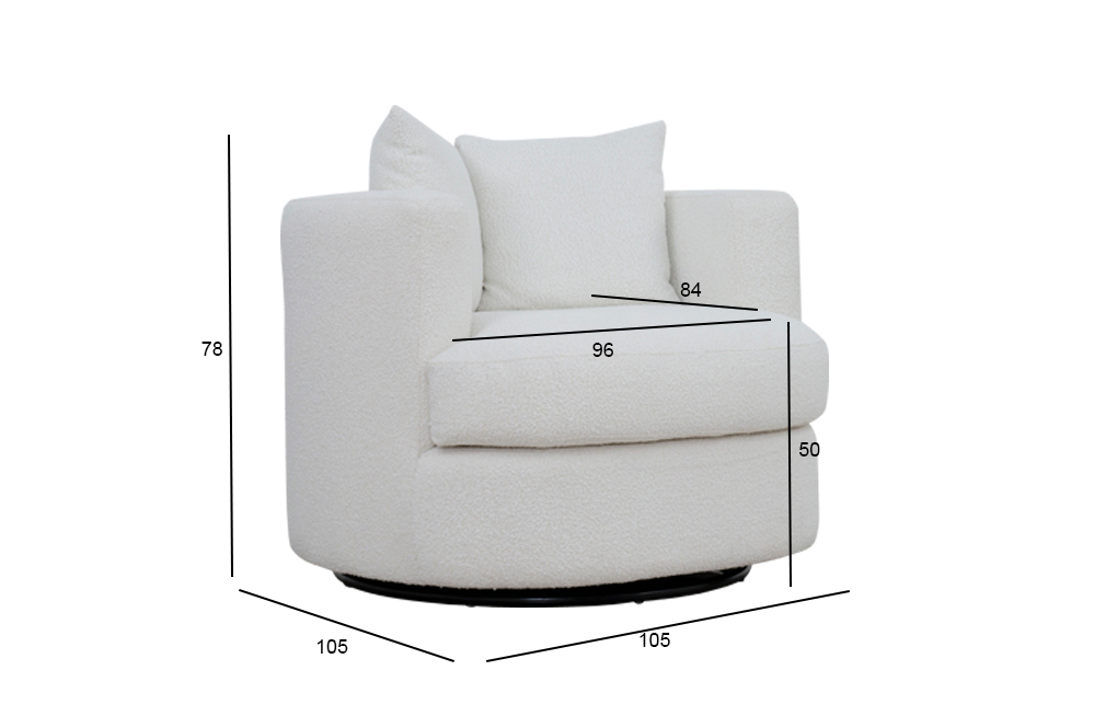 Tia Swivel Chair - Image 2