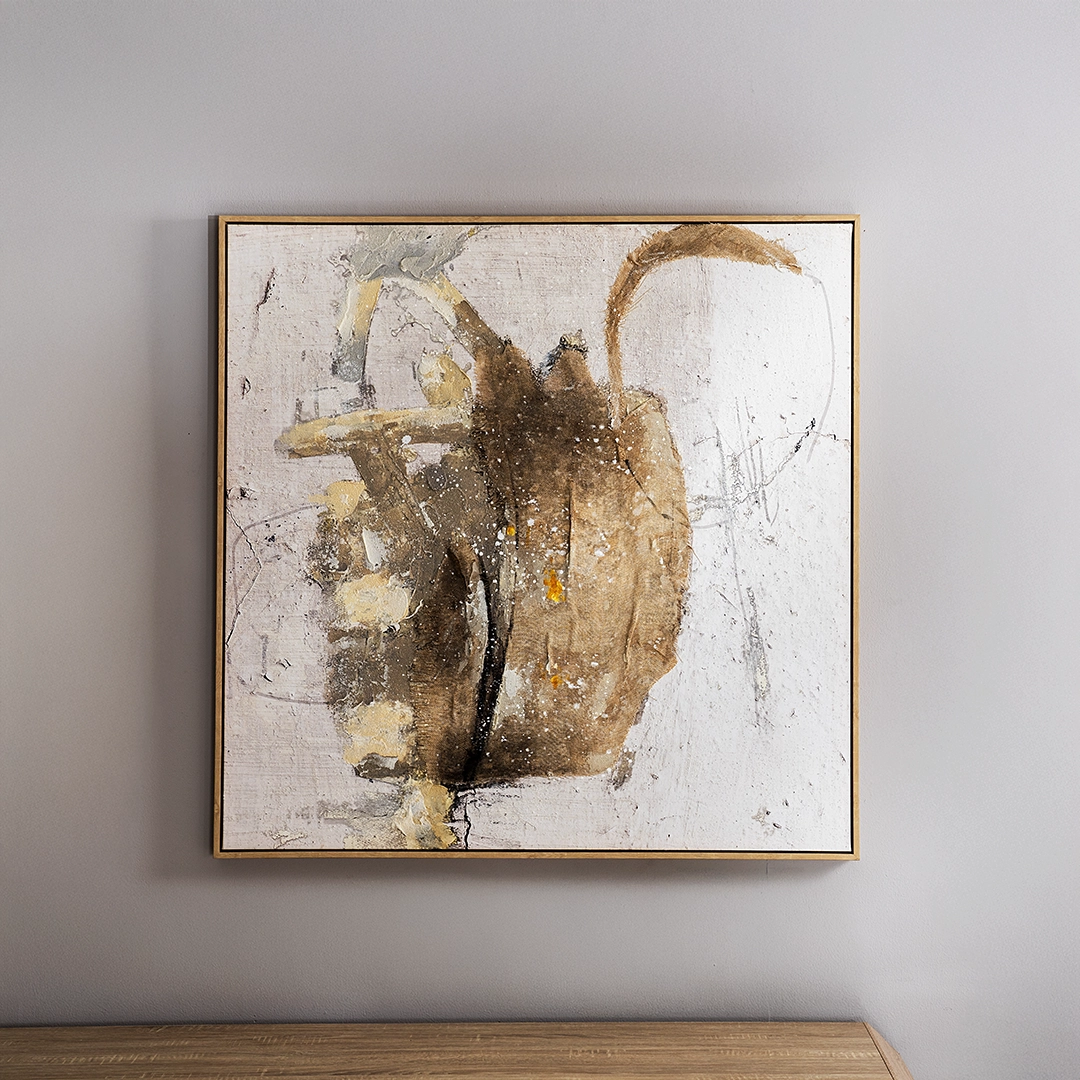 Elm framed canvas wall art 102.6×4.3×102.6cm