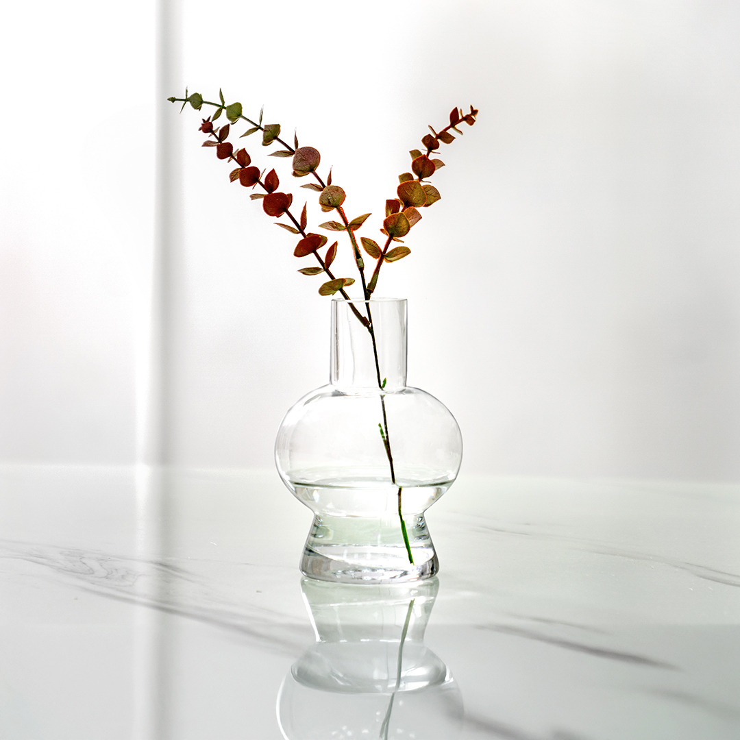 Atlas Clear glass vase 10x16cm