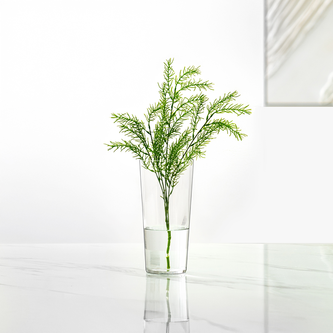 Atlas Clear glass vase 12.5x25cm