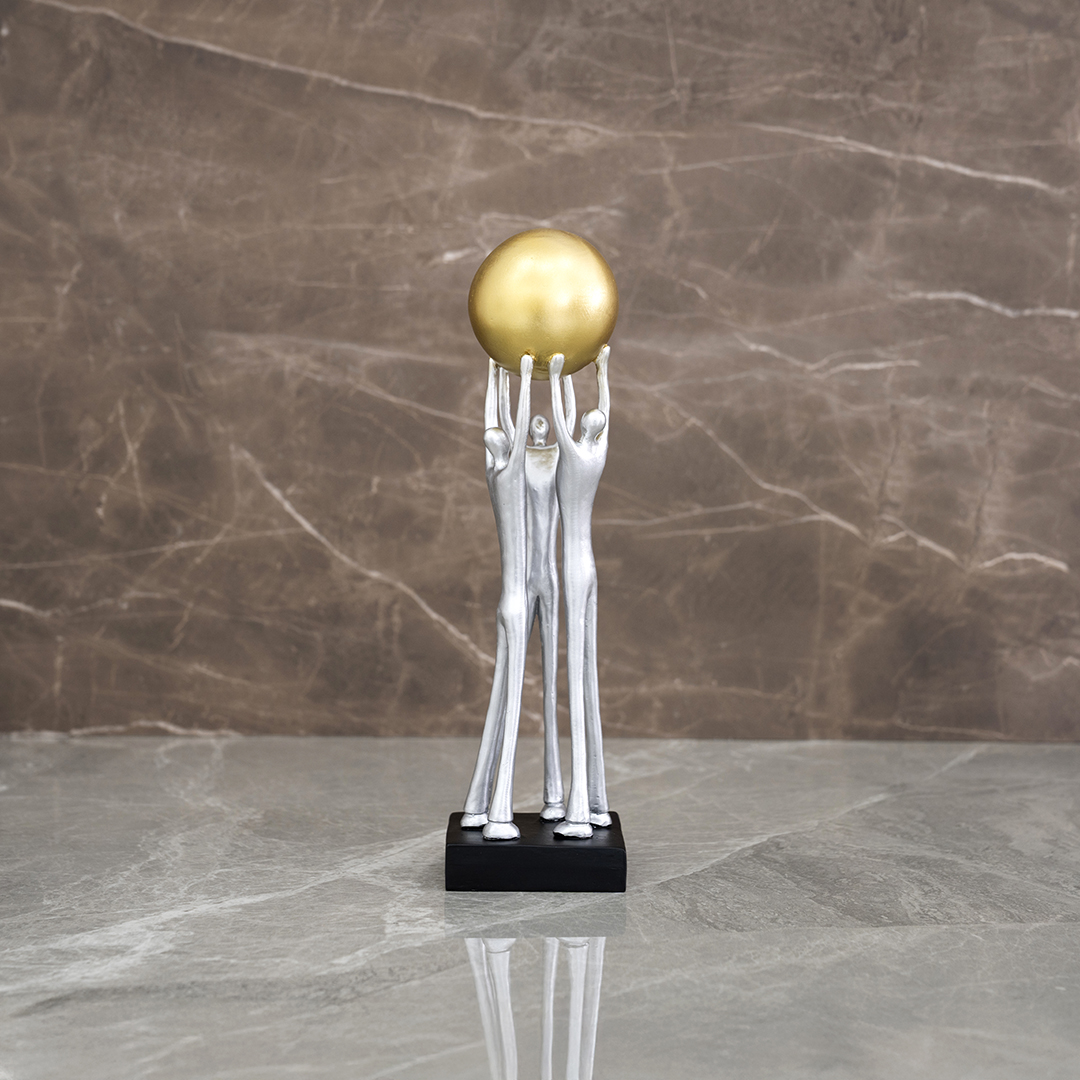 Auric Polyresin teamwork accent 10 x 10 x 36 cm