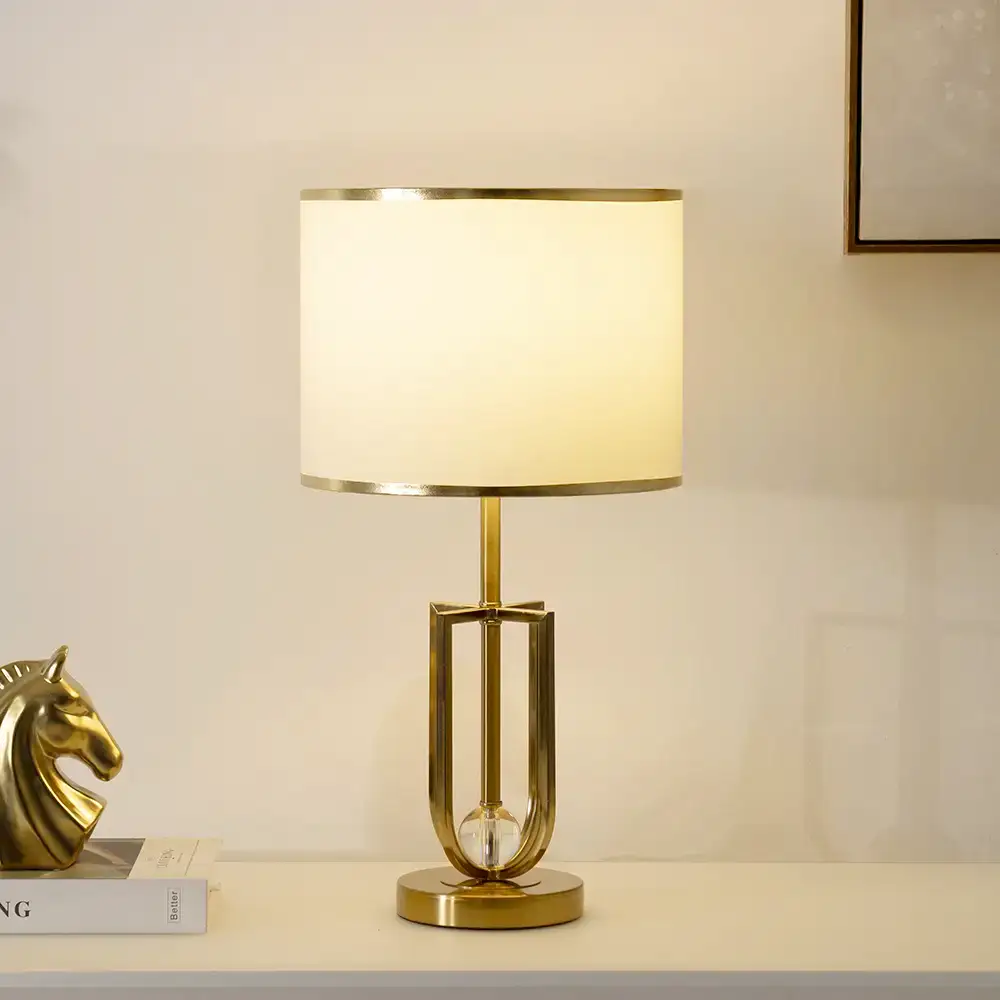Avero metal table lamp gold 30x30x57cm