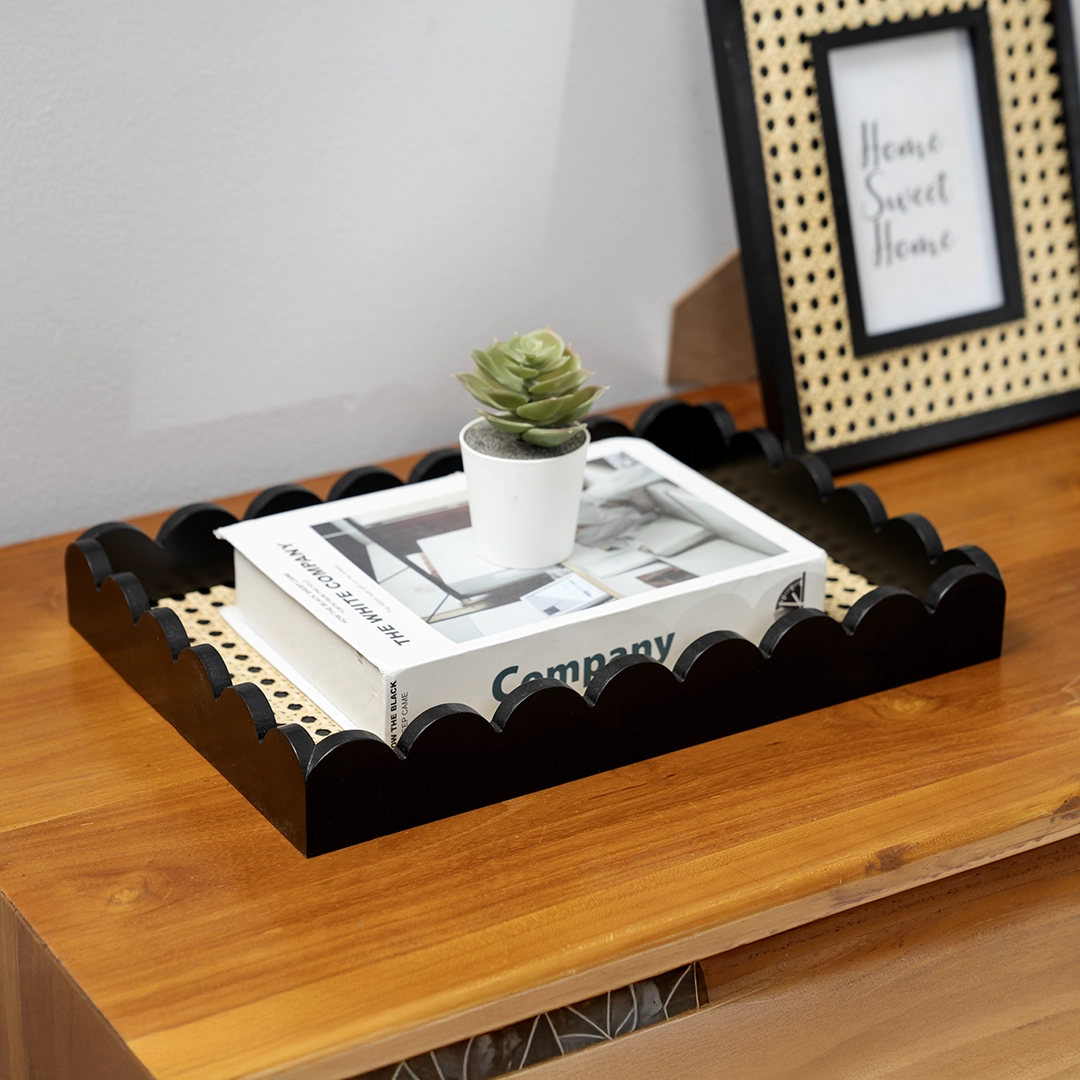 Auden wooden deco tray 34X23.7X4.5cm