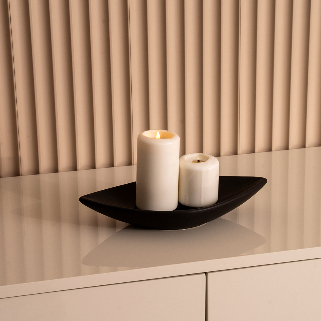 Blenka Ceramic Black deco platter