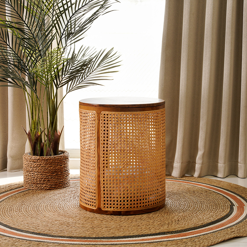 Country Box Circle-Solid Wood Top