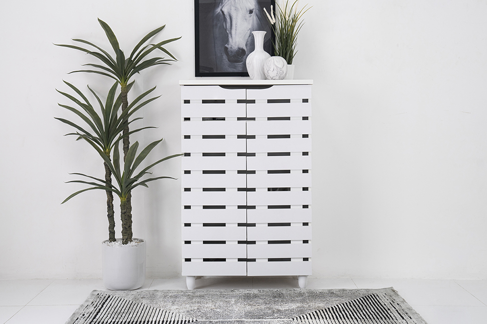 Cove Shoe Cabinet-White