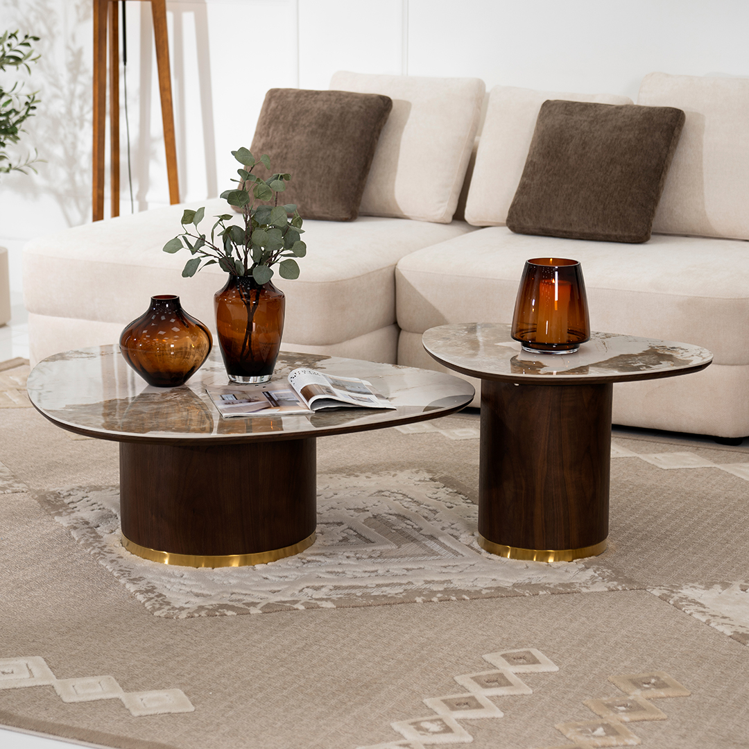 Crystal 2-piece Coffee Table Set