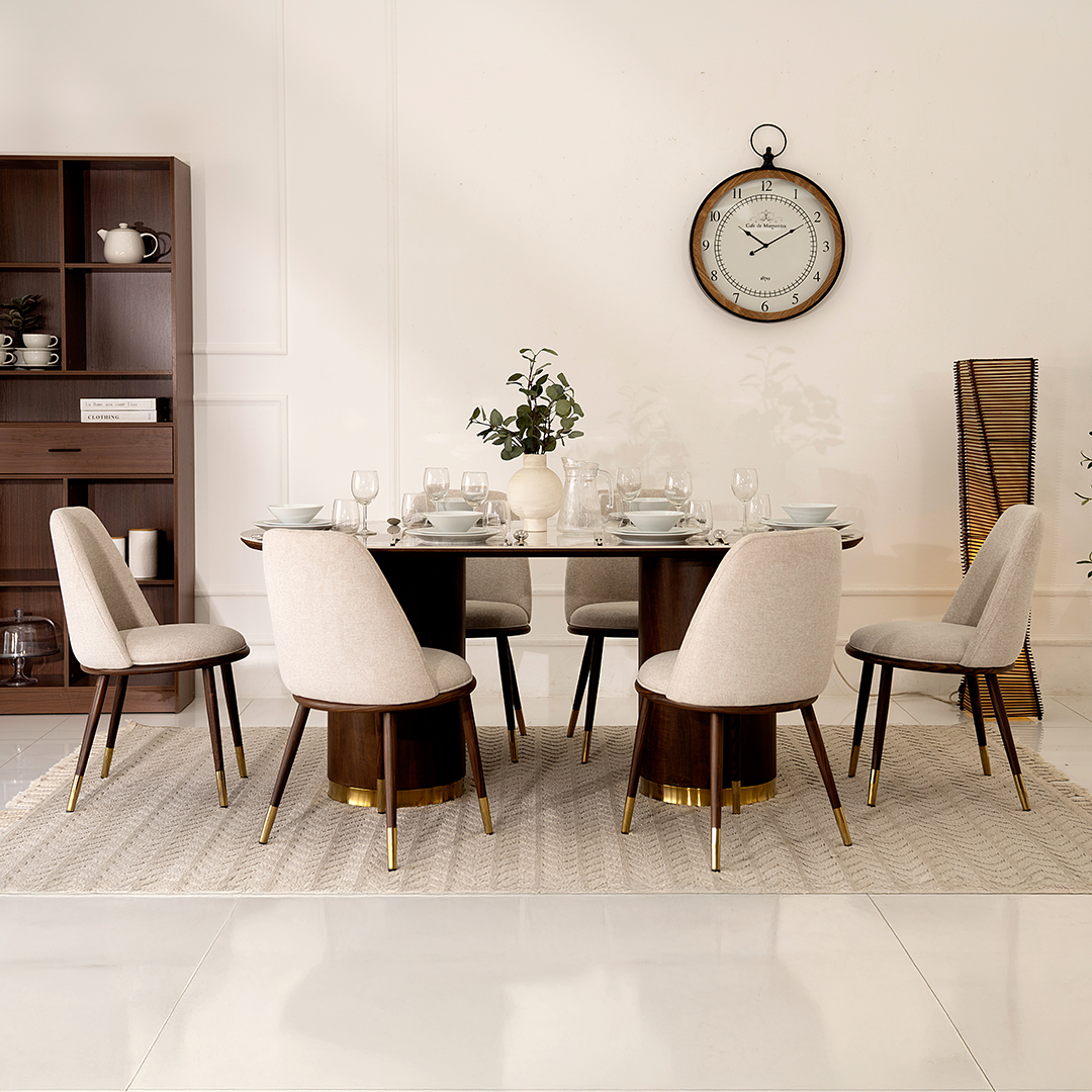 Crystal 6-Seater Dining Set