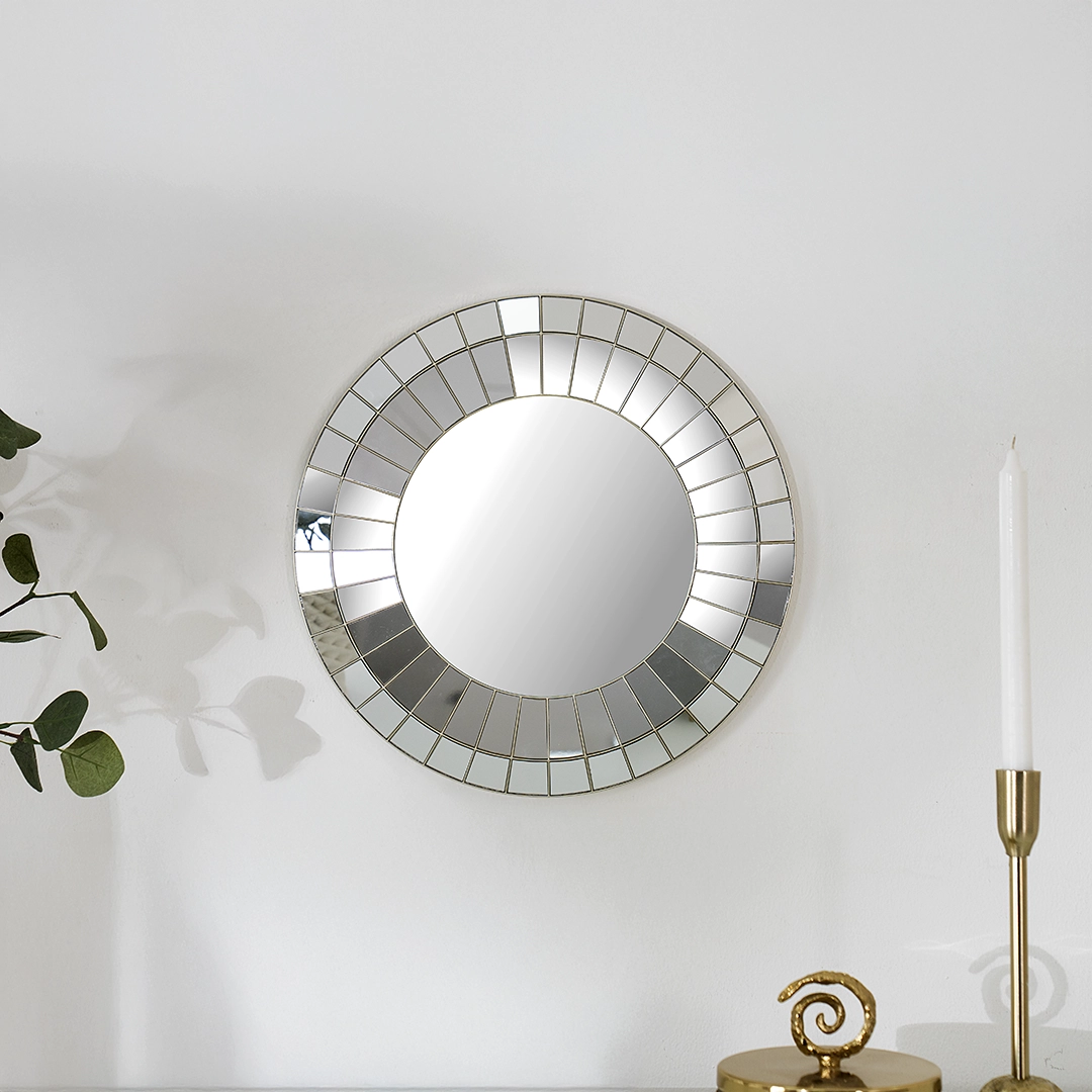Sierra decorative wall mirror champagne 39x3X39 cm