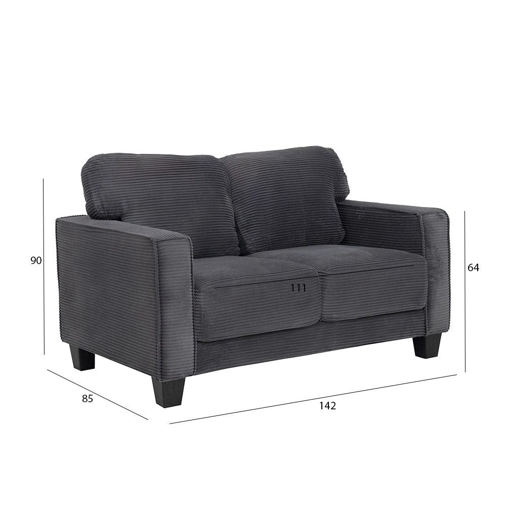Eveland Sofa Set-Dark Grey - Image 3