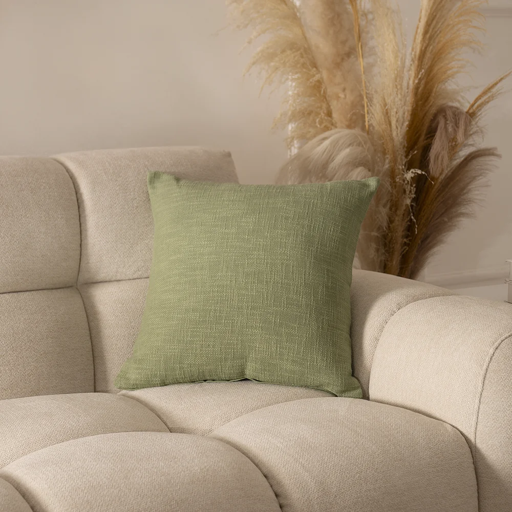 Heston plain cushion 45×45 cm-Green
