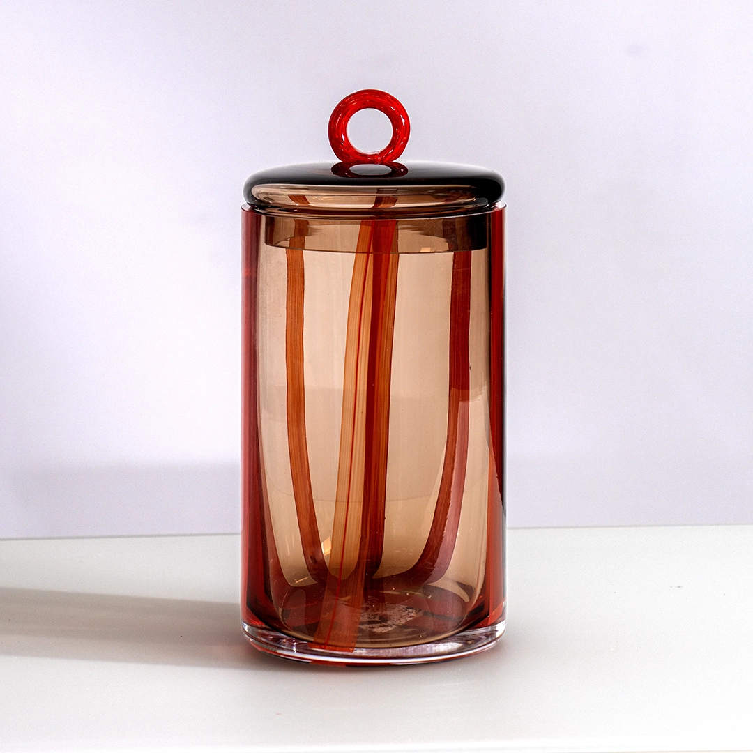 Lemont glass de canter jar multicolor 12x12x25.5cm