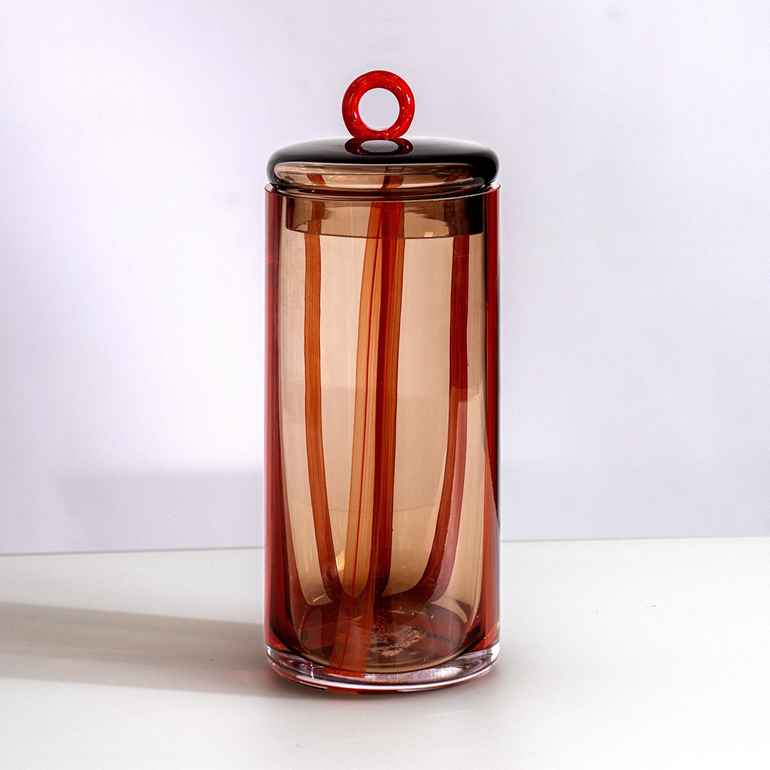 Lemont glass de canter jar multicolor 12x12x30.5cm