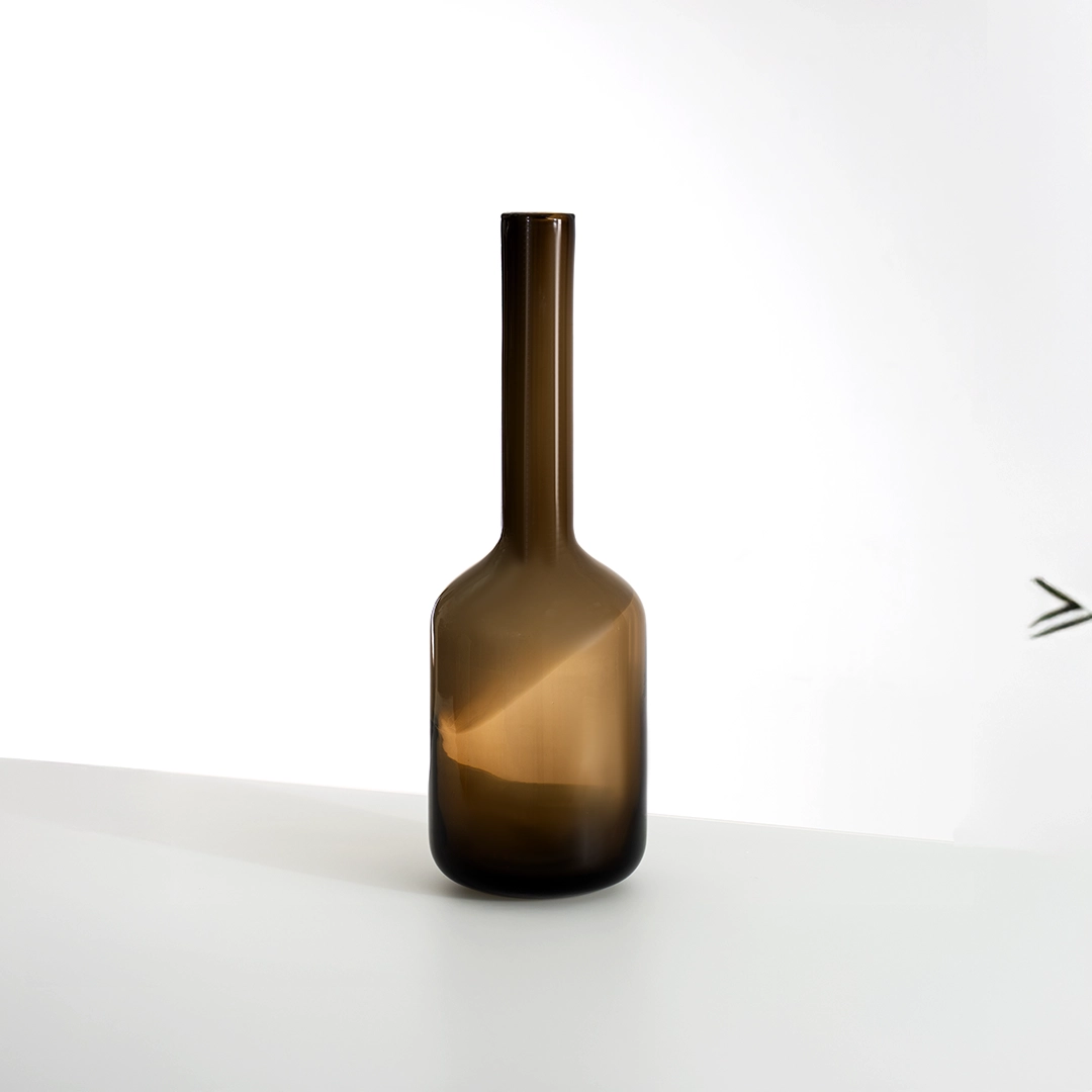 Lemont glass vase brown 15x15x46cm