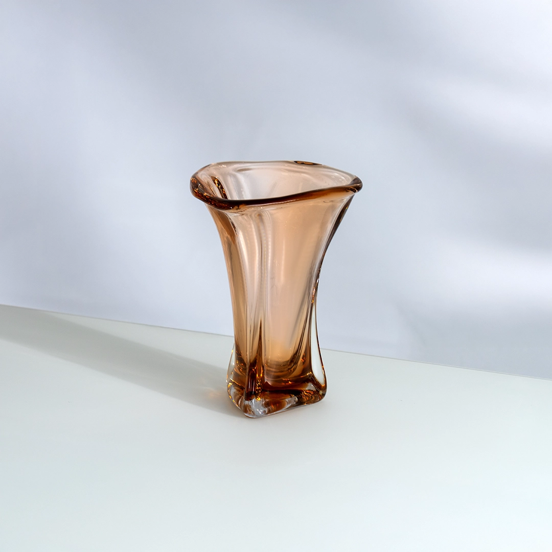 Lemont glass vase Amber 19x18x27.5cm