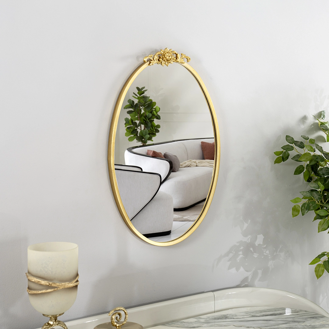 Novo metal wall mirror gold 48.5X4.5X73 cm