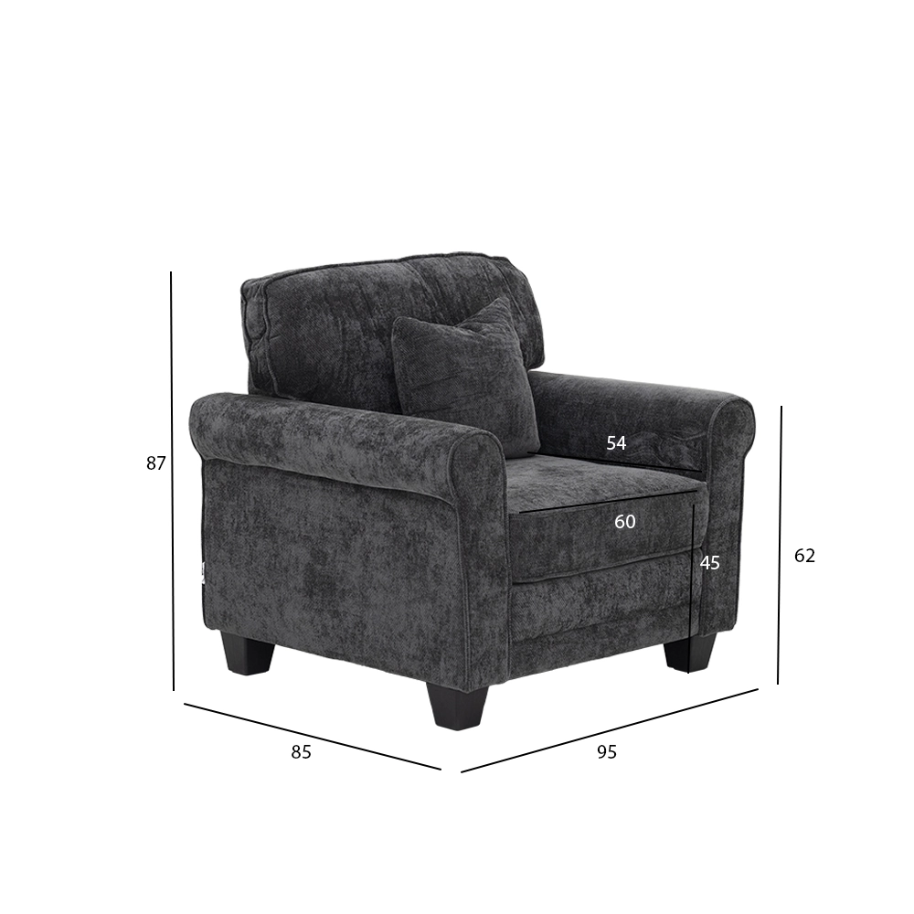 Restoric Sofa Set-Dark grey - Image 4