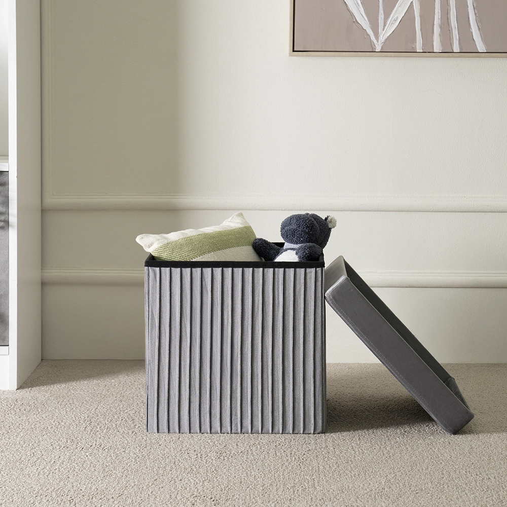 Reznov Foldable Ottoman with Storage-Grey