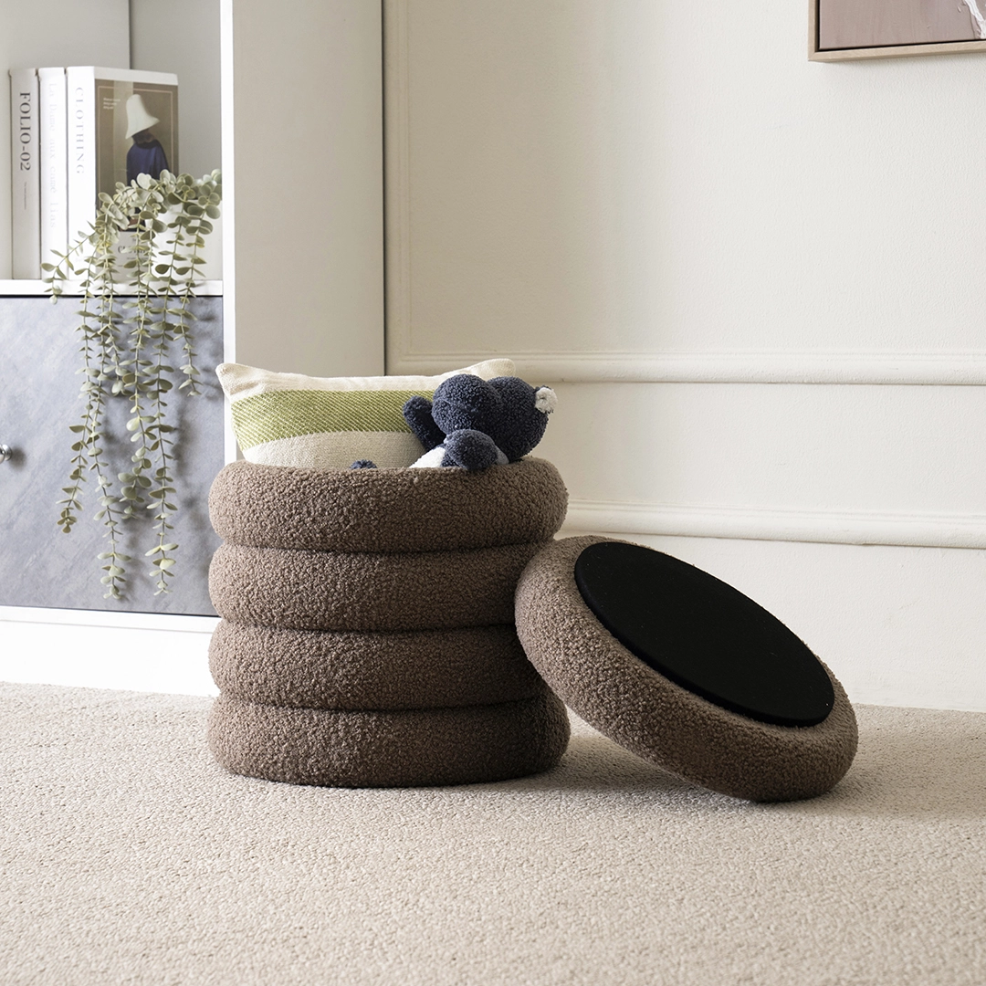 Roach Ottoman with Storage-Brown