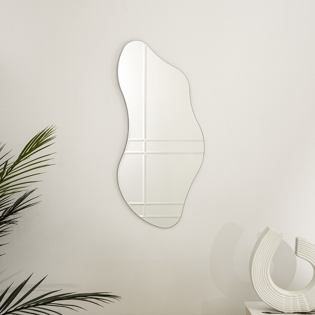 Sierra metal organic look mirror white 65x1x30.5cm