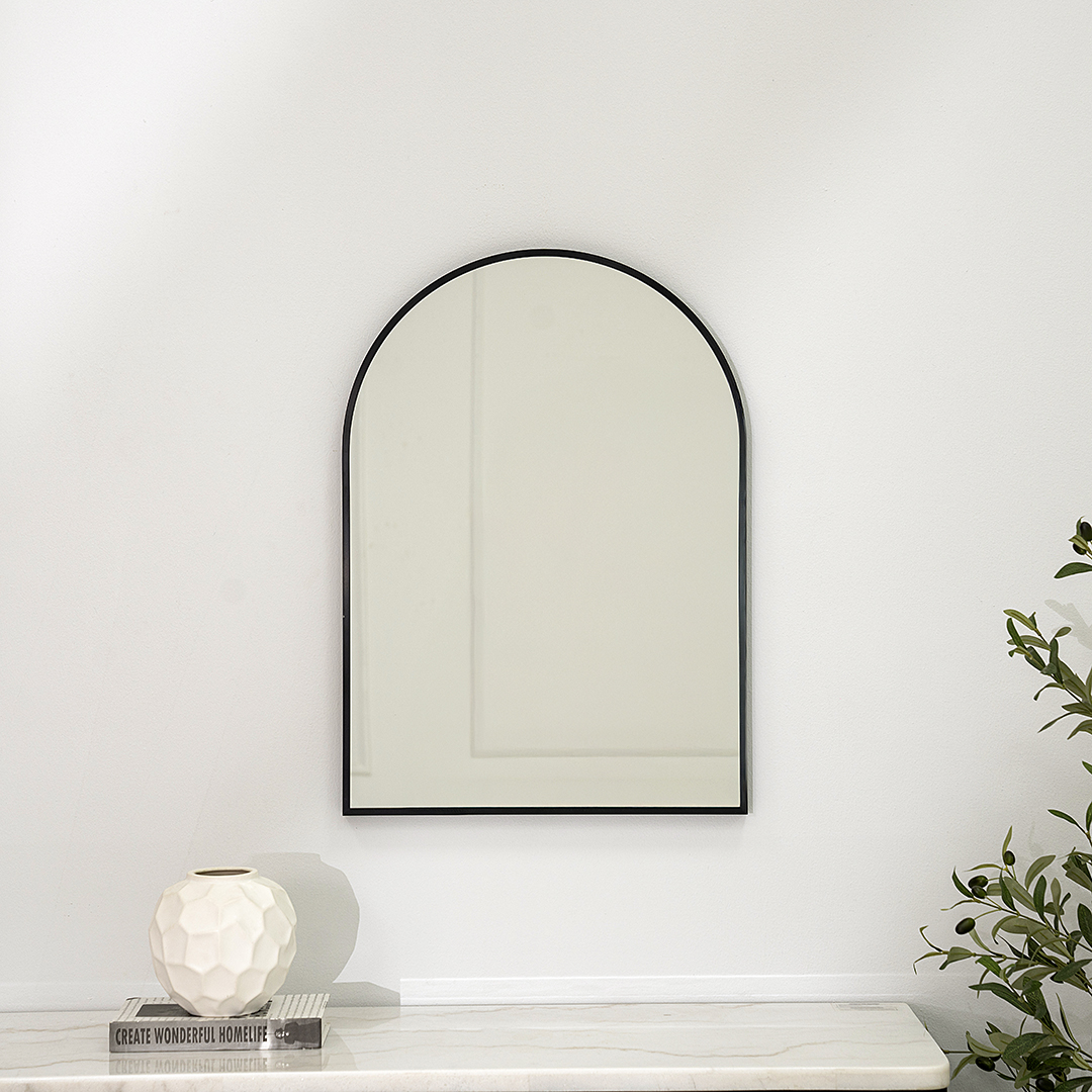 Sierra metal wall mirror black 50x70x2.5cm