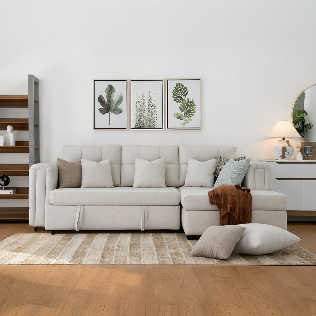 Cover 3-Seater Sofa Bed With Storage - Image 11