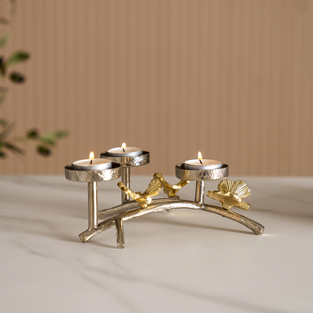 Twine Metal Candle Holder – 8 cm