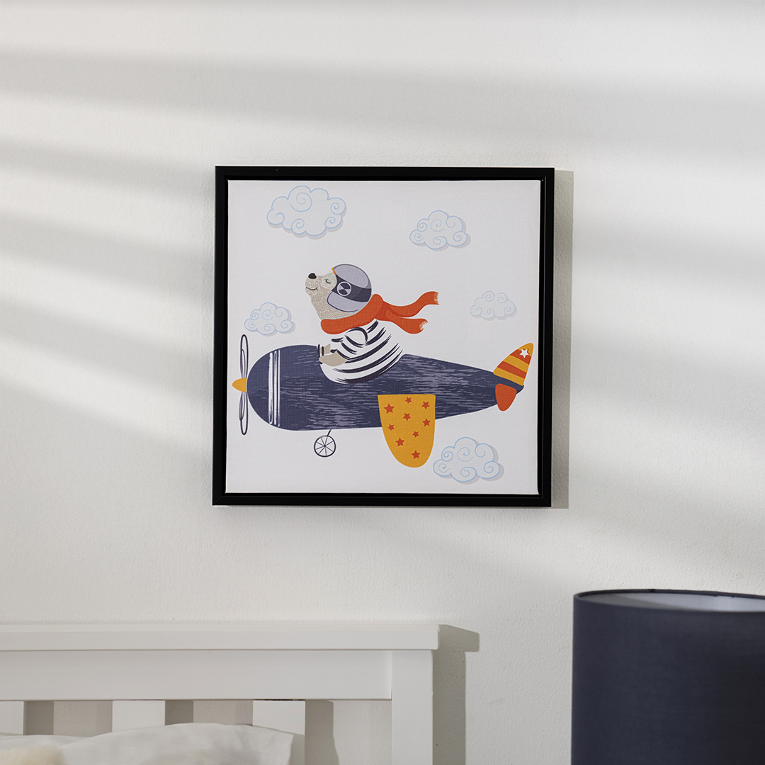 Verdant flying bear kids canvas wall art 32.5×2.8×32.5 cm