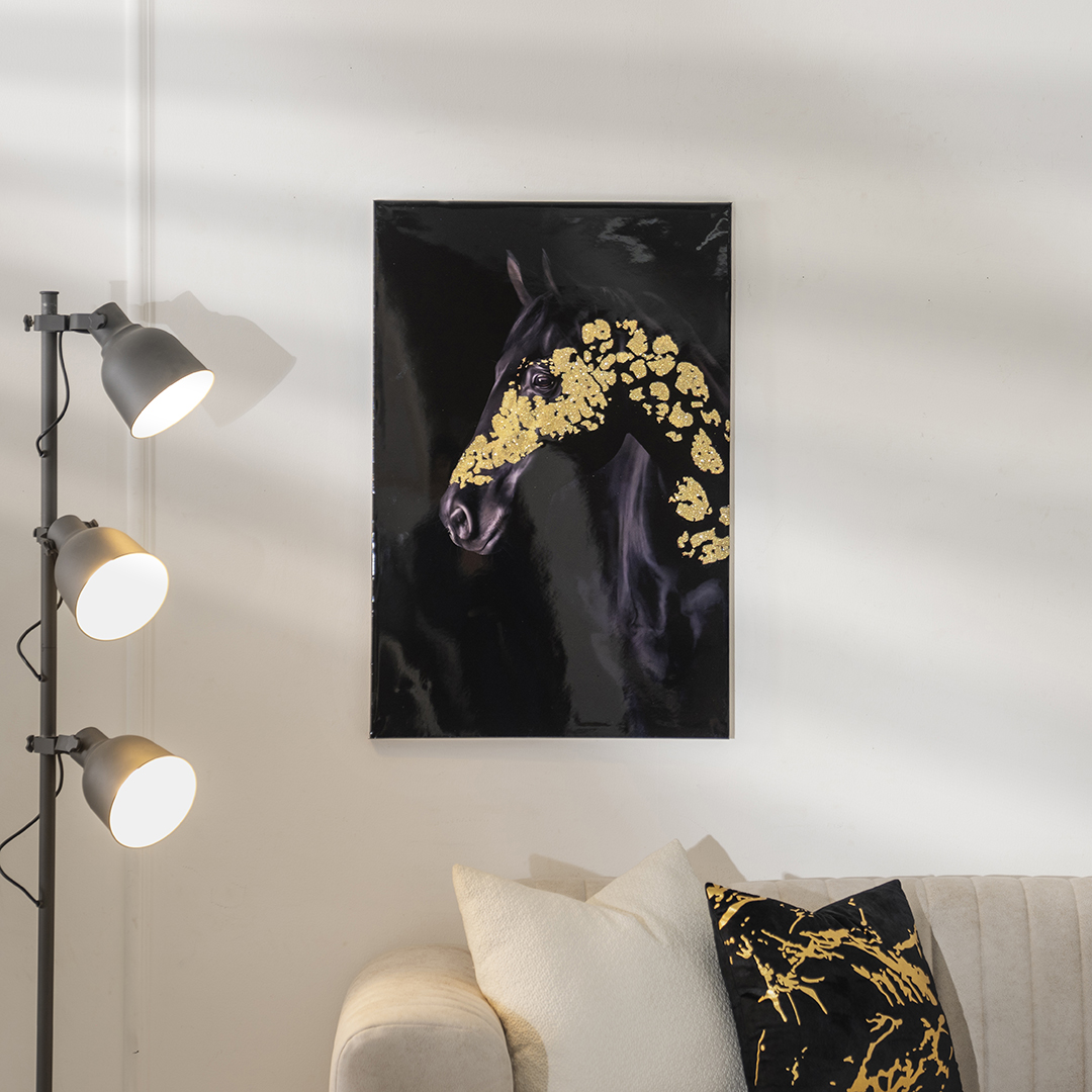 Verdant horse face canvas wall art 60×2.5×90 cm