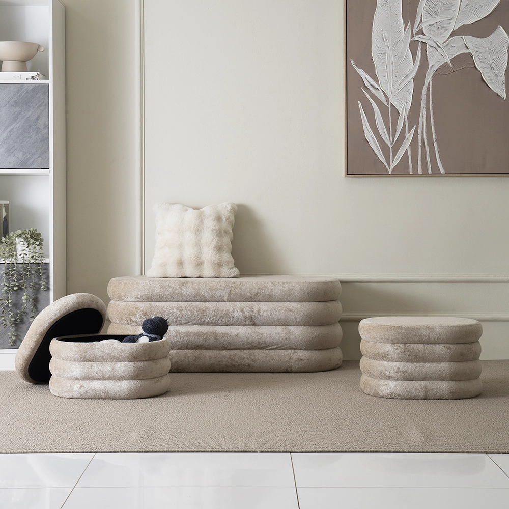 Zuela 3-piece Ottoman with Storage-Brown