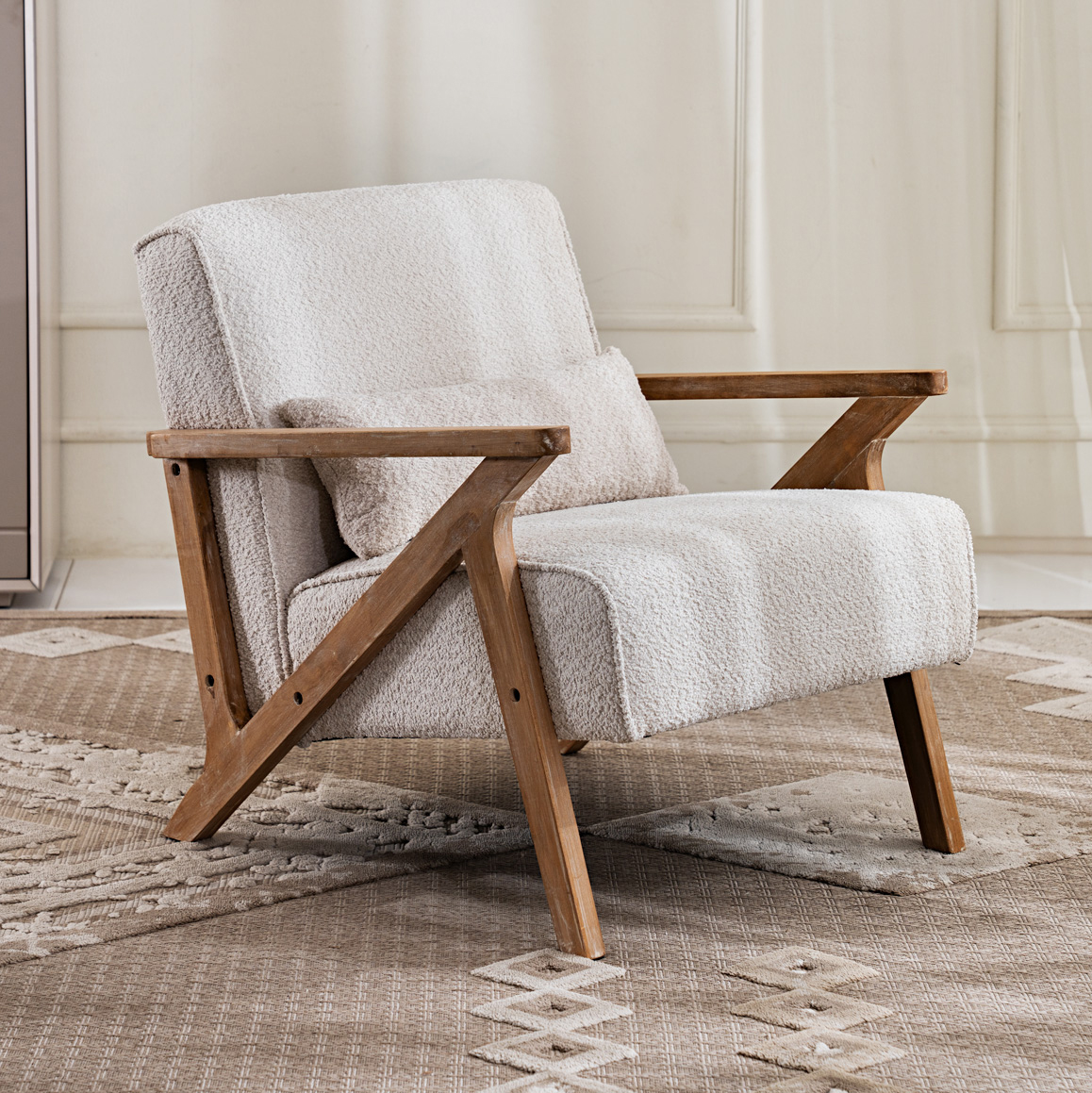 Sarafina Accent Chair-Light Beige