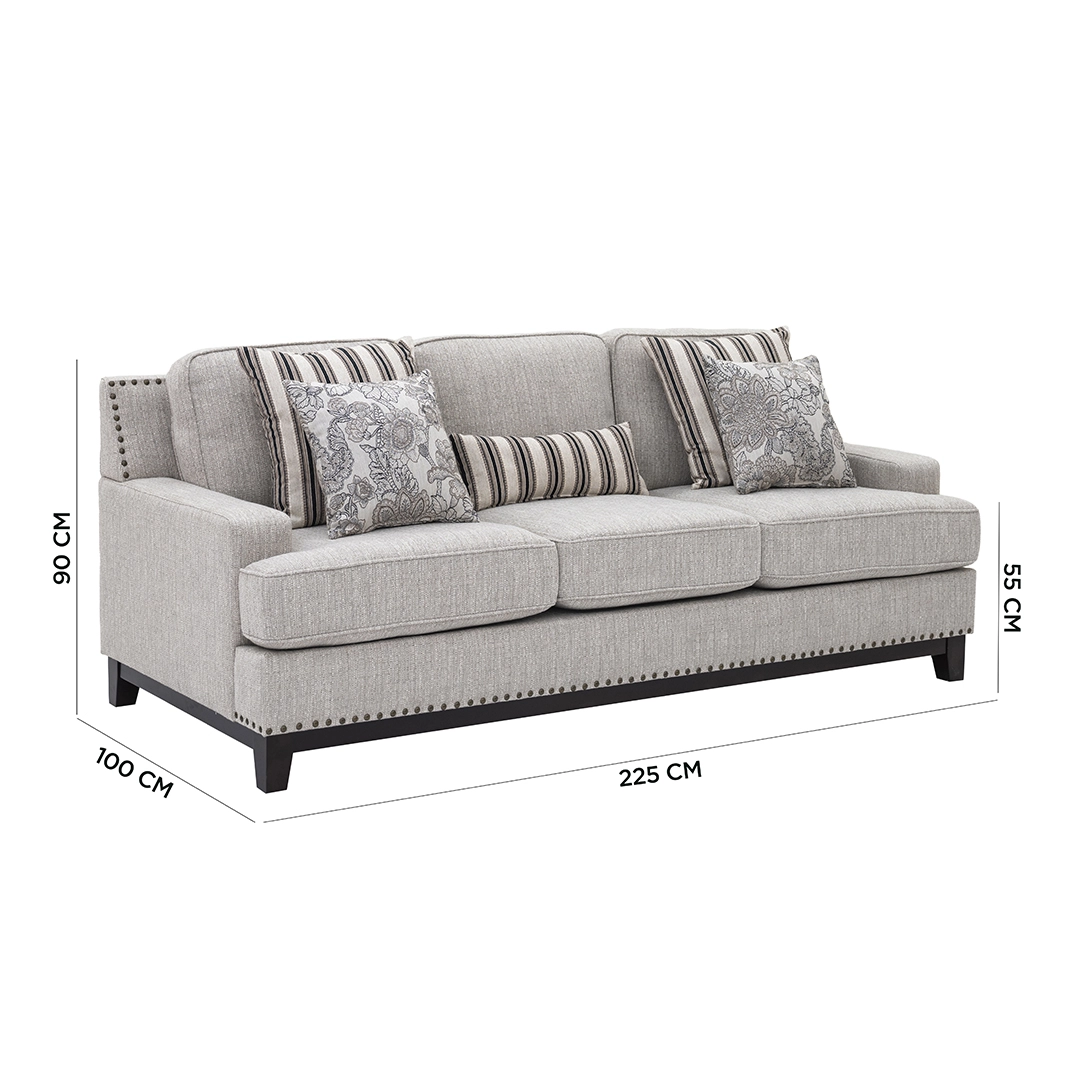 Zayilee 6-Seater Sofa Set-Beige - Image 2
