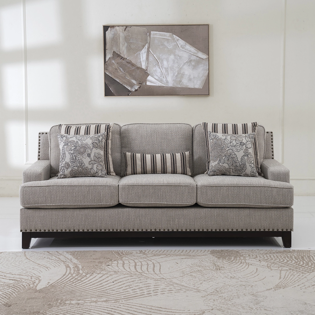 Zayilee 6-Seater Sofa Set-Beige - Image 5